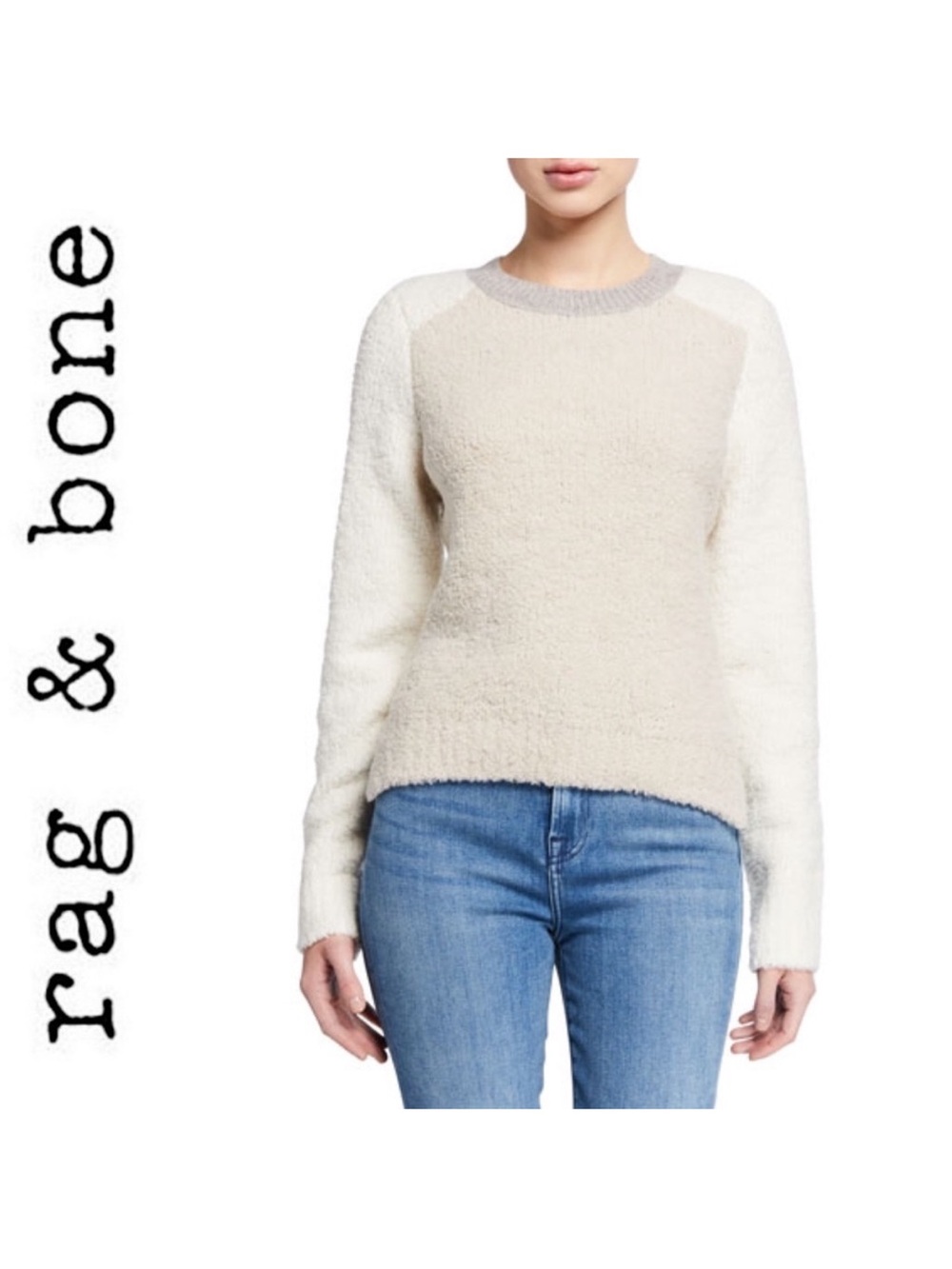 rag & bone Ivory Davis Crew Sweater